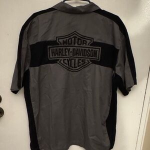 Harley-Davidson embroidered Two-Tone Men's Shirt